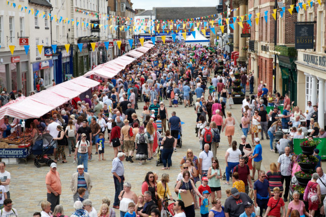 Pontefract Liquorice Festival's speciality market.