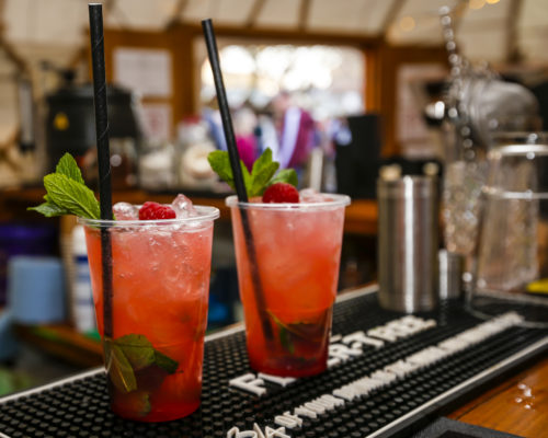 Drinks at the Rhu-Bar, part of the Street Food offering at Rhubarb Fest
