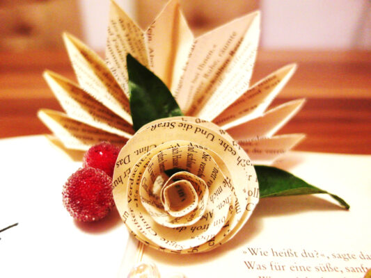 A paper flower posy at Flower Power